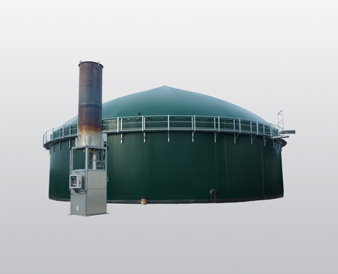 Biogas treatment unit